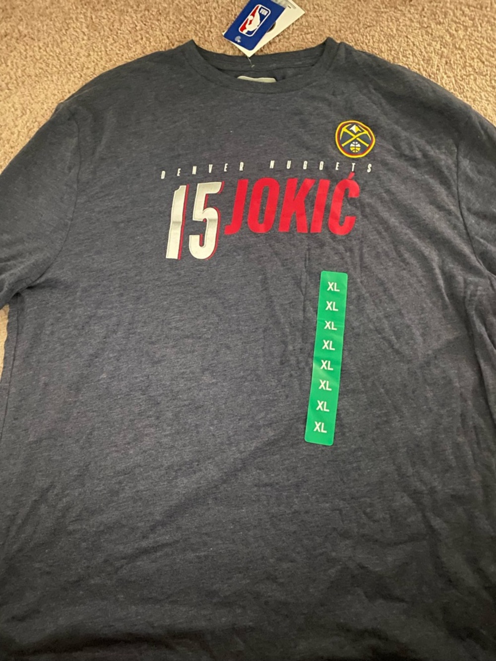 Denver Nuggets Nikola Jokic #15 Navy Short-Sleeve Tee - XL